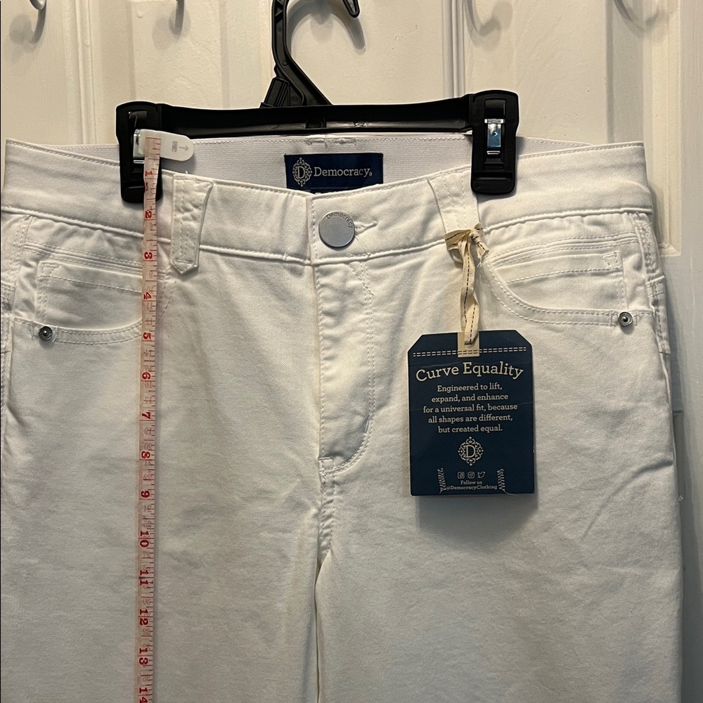 Democracy Women's High Rise White Jeans